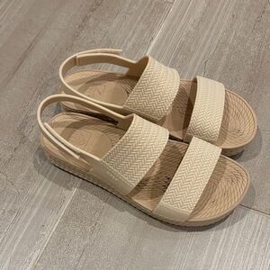 Reef Tan Woven Strap Sandals